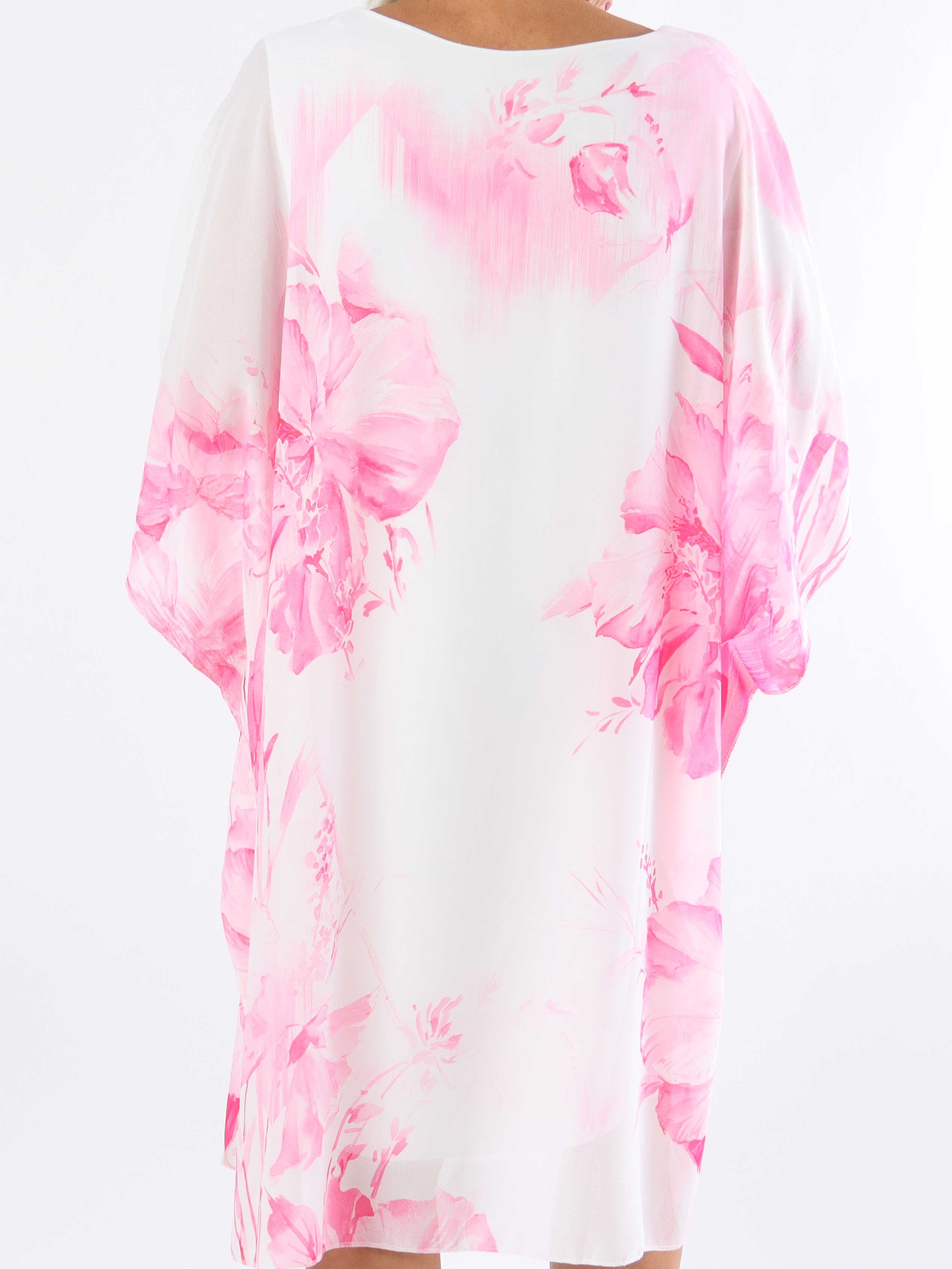 Senja - Plus size kjole i chiffon og underkjole i viskose